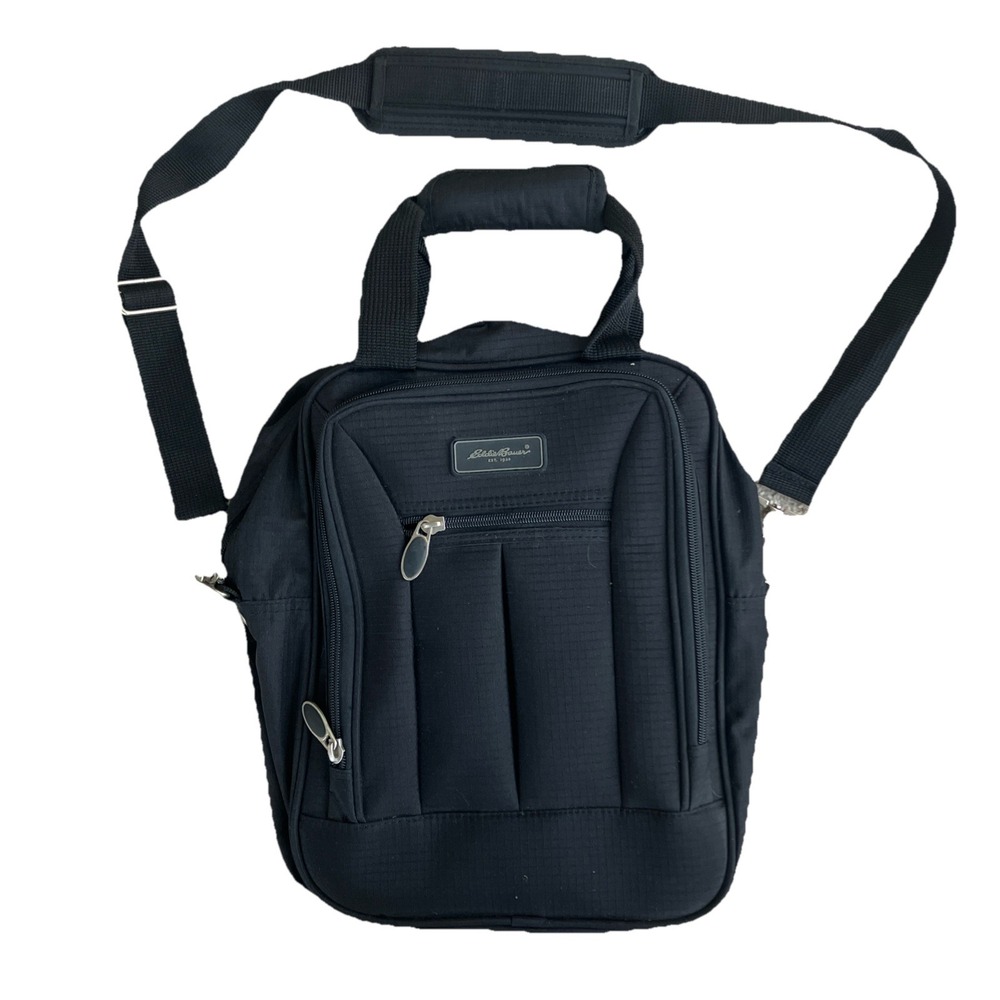 Eddie Bauer Crossbody Laptop Bag Shoulder Black Versatile Luggage CarryOn